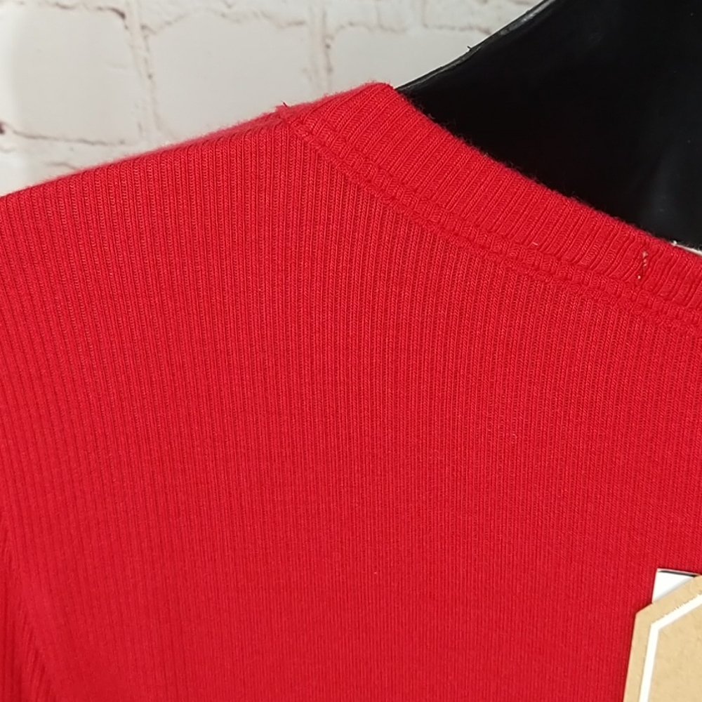 NWT Copper Key Soft Red Ribbed Tee-shirt - Picture 4 of 11